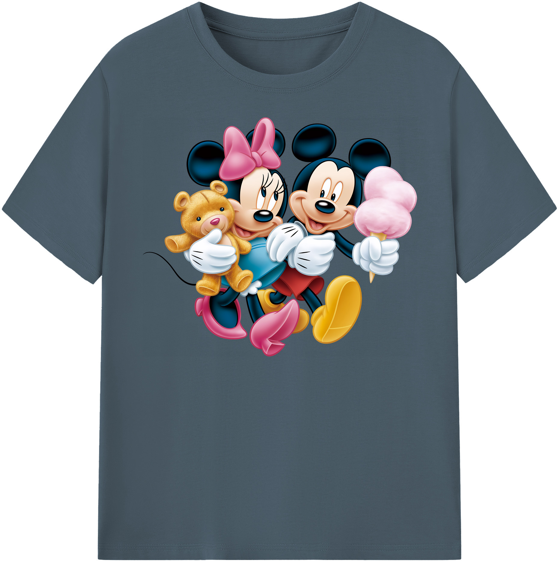 （画像用） ミッキーマウス Mickey Mouse 綿100％半袖Tシャツ（フロントプリント）